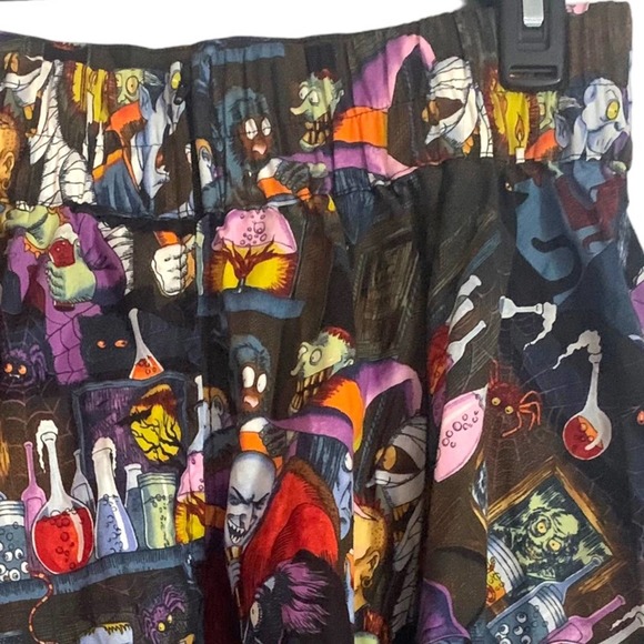 ModCloth Folter Halloween Skirt Werewolf Witch Frankenstein Skirt XL DarkWave - Picture 9 of 12